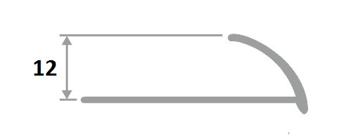 Профиль С-образный для плитки внешний 12 мм Cezar PVL18 L латунь полированная 2,7 м