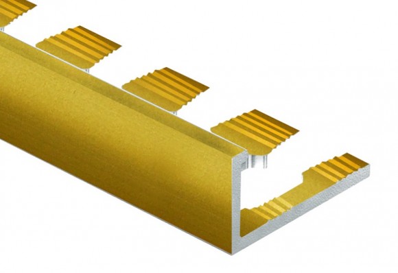 Профиль L-образный гибкий алюминий 12 мм PV06-04 золото матовое 2,7 м