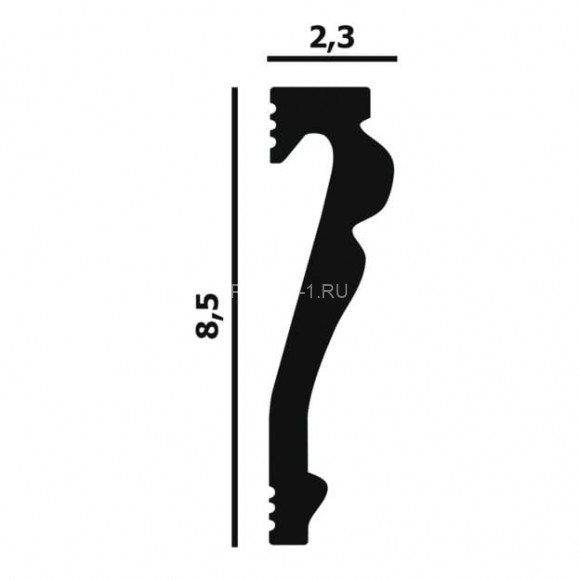 Молдинг Перфект Плюс P85 белый дюрополимер 23х85 мм 200 см