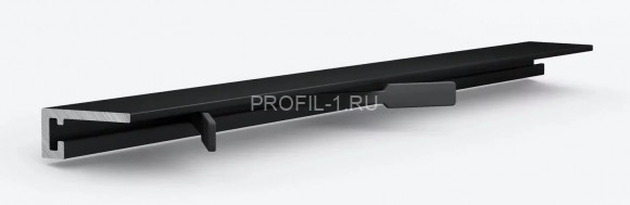 Алюминиевый микроплинтус Laconistiq micro 19 черный муар 2.45м