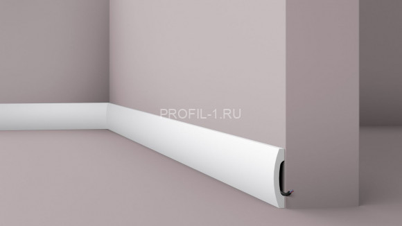 Напольный плинтус NMC Wallstyl FD3 белый полистирол 20х100 мм 2м