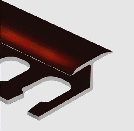 Профиль Т-образный гибкий 16 мм алюминий PV42-11 коричневый блестящий 2,7 м