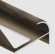 Алюминиевый профиль F-образный округлый с рифлением для ступеней 10 мм PV56-06 бронза матовая 2,7 м