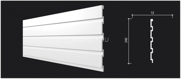 Стеновая декоративная панель 3D Decor-Dizayn DD914 из полистирола белая, под покраску 240х13х2000 мм