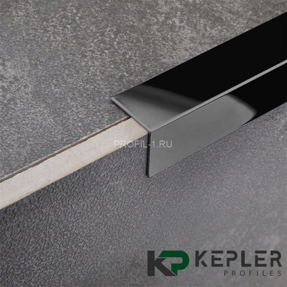 Декоративный уголок 20х20 мм из нержавеющей стали SS 304 FSAP002-20-BP S.S.304 черный полированный 3 м