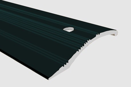 Алюминиевый порог с рифлением 40 мм 08 черный 0,9 м