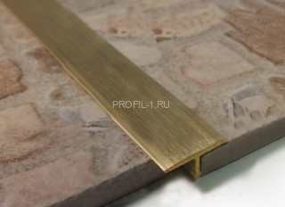 Т-профиль латунь 13 мм ЛПТ-13 браш 2,7 м