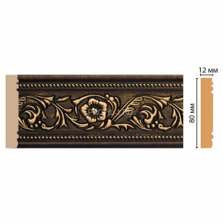 Молдинг DECOMASTER 150-56 (80x12x2400) цвет Коричневый с золотом Молдинг DECOMASTER 150-56 (80x12x2400) цвет Коричневый с золотом