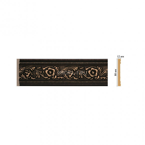 Молдинг DECOMASTER 150-56 (80x12x2400) цвет Коричневый с золотом Молдинг DECOMASTER 150-56 (80x12x2400) цвет Коричневый с золотом