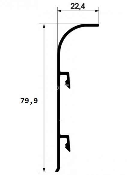 Монтажная клипса для плинтуса ПТ-80 крепление
