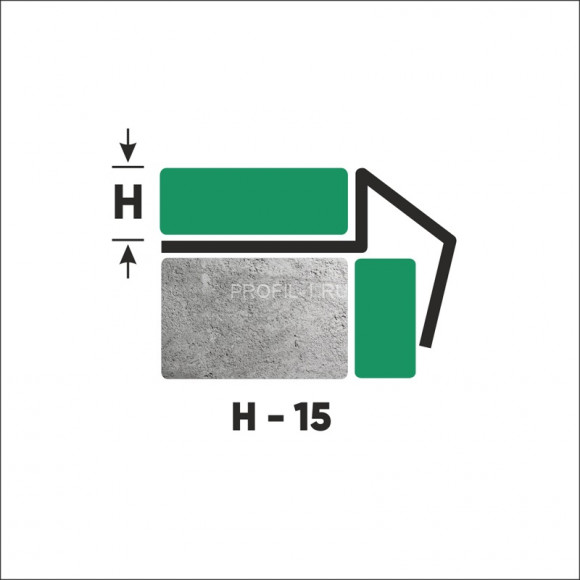 Профиль из нержавеющей стали наружный закладной окантовочный 15 мм FX 15 P полированная сталь 270 см