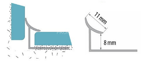 Внутренний угол ПВХ закладной для плитки 8 мм Cezar 213 Песочный беж 2,5 м (10 штук) Внутренний угол ПВХ закладной для плитки 8 мм Cezar 213 Песочный беж 2,5 м (10 штук)