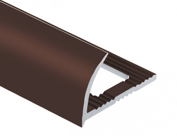 Алюминиевый профиль для плитки С-образный 8 мм PV16-39 коричневый Ral 8011 2,7 м