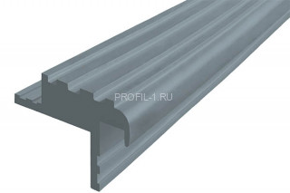 Закладной профиль противоскользящий с перфорацией БШ-40 Премиум серый бухта 10 м резиновый