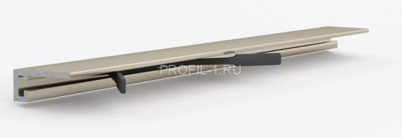 Алюминиевый микроплинтус Laconistiq micro 19 светлое золото 2.45м