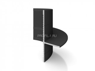Радиусный элемент D004 на внешний угол R100 мм Decaro D004R100 черный