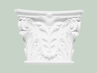 Капитель пилястры Orac Decor K251 белая полиуретан 350х425 мм