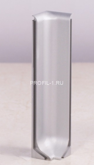 Уголок внутренний для плинтуса напольного ПЛ-150 серебро матовое