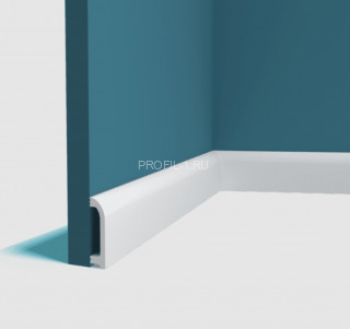 Напольный плинтус Перфект Плюс P151 белый ударопрочный 20х80 мм 2 м Напольный плинтус Перфект Плюс P151 белый ударопрочный 20х80 мм 2 м