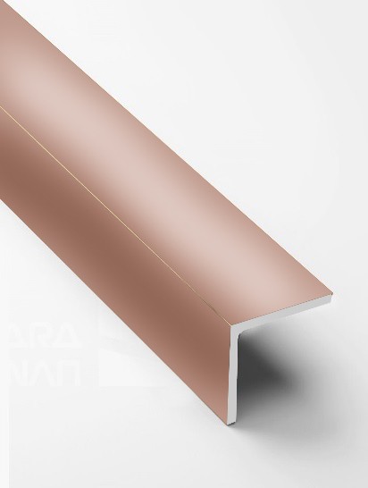 Угол защитный 30х30 мм прямой алюминий PV75-14 розовый матовый 2,7 м