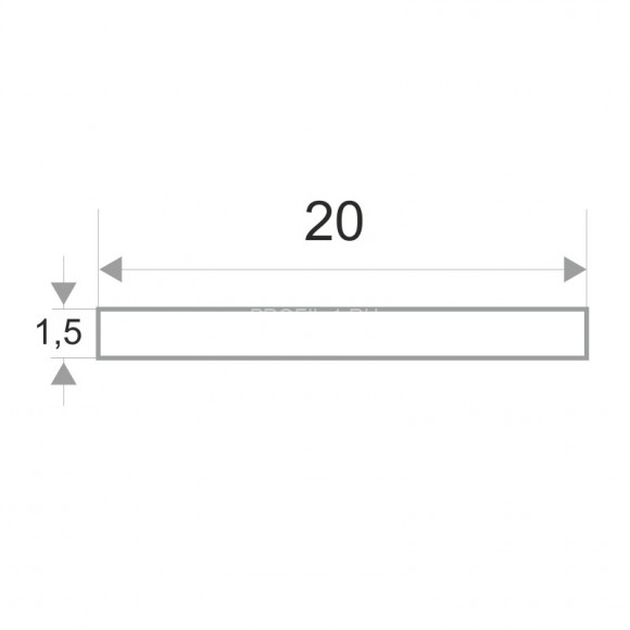 Латунная полоса 20 мм Л-20 античная медь 2.7 м