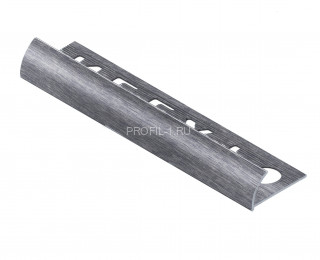 Алюминиевый С-профиль для плитки внешний B 8мм NEEXY PV22-45-BBS-D серебро блестящее браш 2.7м