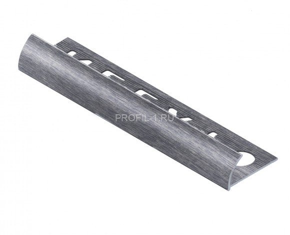 Алюминиевый С-профиль для плитки внешний B 8мм NEEXY PV22-45-BBS-D серебро блестящее браш 2.7м
