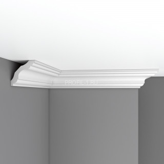 Плинтус потолочный гибкий FLEXIBLE 75х75х2400 мм Decomaster 96259 FL из полиуретана белый под покраску Плинтус потолочный гибкий FLEXIBLE 75х75х2400 мм Decomaster 96259 FL из полиуретана белый под покраску