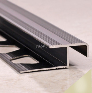 Алюминиевый профиль под плитку закладной угловой ПО-183 бронза матовая 2,7 м Алюминиевый профиль под плитку закладной угловой ПО-183 бронза матовая 2,7 м