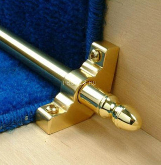 Латунный ковродержатель на ступени TTO13 ON D = 13 полированный Латунный ковродержатель на ступени TTO13 ON D = 13 полированный