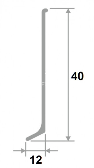 Стык для плинтуса Диал ПЛ-40ст черный