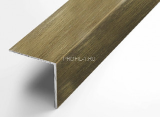 Алюминиевый уголок 40х40 мм равнополочный Л Дуб нордик 2,7 м (упаковка 10 штук)