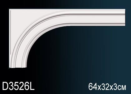 Обрамление дверей Перфект D3526L 640х320 мм левое