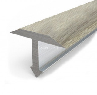 Алюминиевый профиль Т-образный 26 мм Т-26 КД Ясень беленый 2,7 м (упаковка 10 штук)