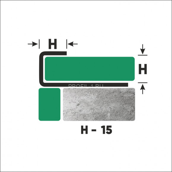 П-профиль из нержавеющей стали окантовочный 15 мм FP 15 GS золото сатинированное 270 см