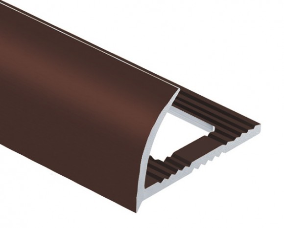 Алюминиевый профиль для плитки С-образный 8 мм PV16-38 темно-коричневый Ral 8017 2,7 м
