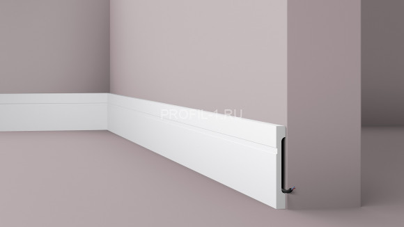 Напольный плинтус NMC Wallstyl FD15 белый полистирол 18х150 мм 2м