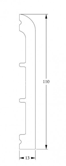 Гибкий напольный плинтус Orac Decor Duropolymer SX184F белый полистирол 110х13 мм 2м Гибкий напольный плинтус Orac Decor Duropolymer SX184F белый полистирол 110х13 мм 2м