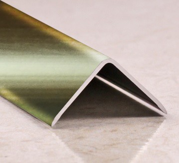 Угол защитный 20х20 мм алюминий PV63-17 титан блестящий 2,7 м