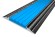 Алюминиевая  полоса с резиновой вставкой 46 мм АП-46-Антик серебро-голубой 1,0 м