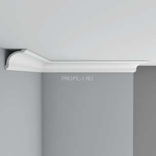 Плинтус потолочный 70х75х2400 мм Decomaster 96260 из полиуретана белый под покраску Плинтус потолочный 70х75х2400 мм Decomaster 96260 из полиуретана белый под покраску