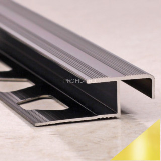 Алюминиевый профиль под плитку закладной угловой ПО-183 золото глянец 2,7 м Алюминиевый профиль под плитку закладной угловой ПО-183 золото глянец 2,7 м