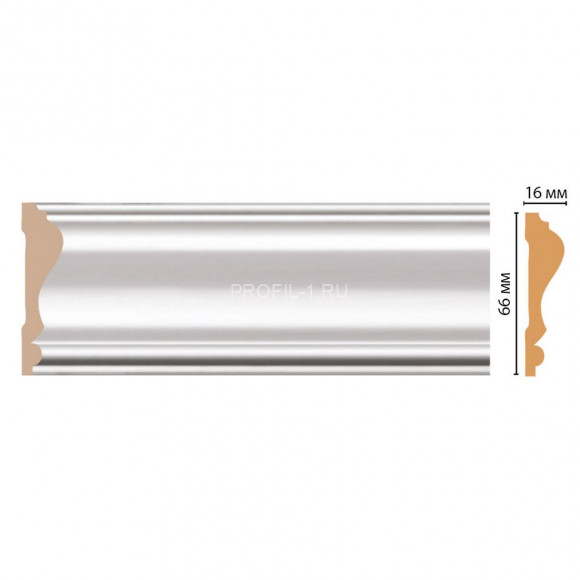 Молдинг DECOMASTER D022-114ДМ (66x16x2400) цвет Белый глянец Молдинг DECOMASTER D022-114ДМ (66x16x2400) цвет Белый глянец