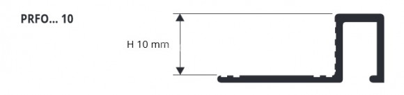 П-образный профиль латунный 10 мм Progress Profiles PRFOL 10 полированный 2,7 м