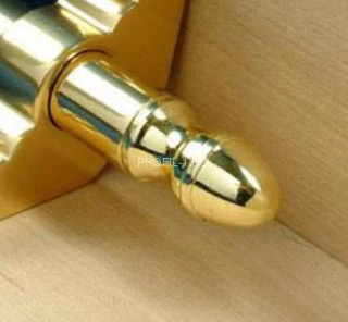 Латунная заглушка для ковродержателя на ступени TAP13 ON полированная Латунная заглушка для ковродержателя на ступени TAP13 ON полированная