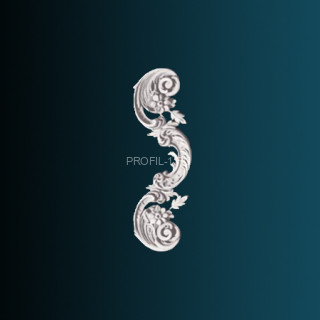 Декоративный орнамент Перфект G2361L левый белый 305х121х35 мм