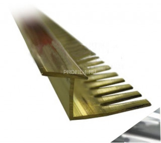 Латунный профиль Z-образный 11 мм ЛZТ-16 зиг-заг хром 270 см Латунный профиль Z-образный 11 мм ЛZТ-16 зиг-заг хром 270 см