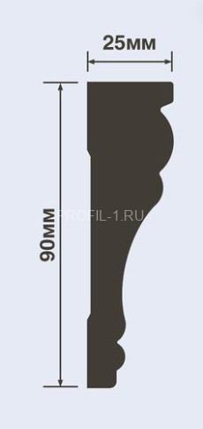 Потолочный плинтус HiWood T1090 белый 90х25 мм 200 см Потолочный плинтус HiWood T1090 белый 90х25 мм 200 см