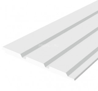 Стеновая панель Hiwood LV124 NP белая 120х12 мм 2,7 м Стеновая панель Hiwood LV124 NP белая 120х12 мм 2,7 м