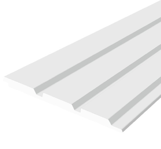 Стеновая панель Hiwood LV124 NP белая 120х12 мм 2,7 м